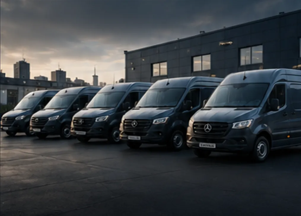 Vanadam Commercials headquarters with branded Mercedes Sprinter